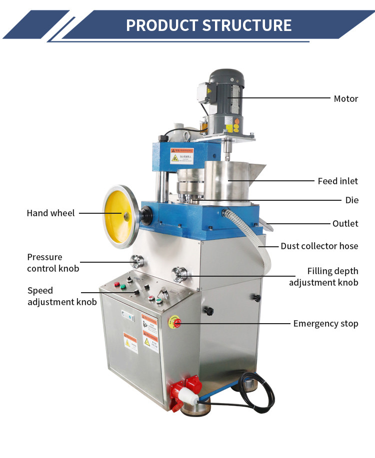 11E17E Rotary Granulated Oxygen Tablet Press Sodium Percarbonate Tablet Printer