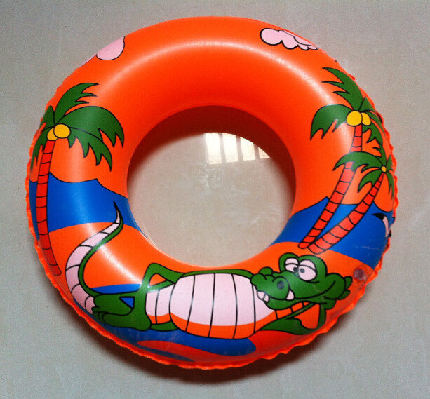 Newly inflatable swimming ring with funny learning letter for kids, with safe handle in each side