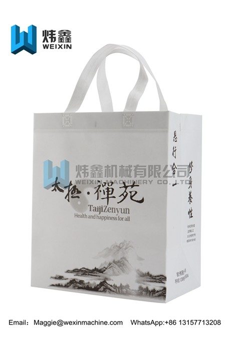 Red series 100gsm 2018 latest fashion pp non woven shopping bag with red handle