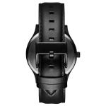 Matte Mens Stainless Steel Black Watch Leather Band Thickness 7m