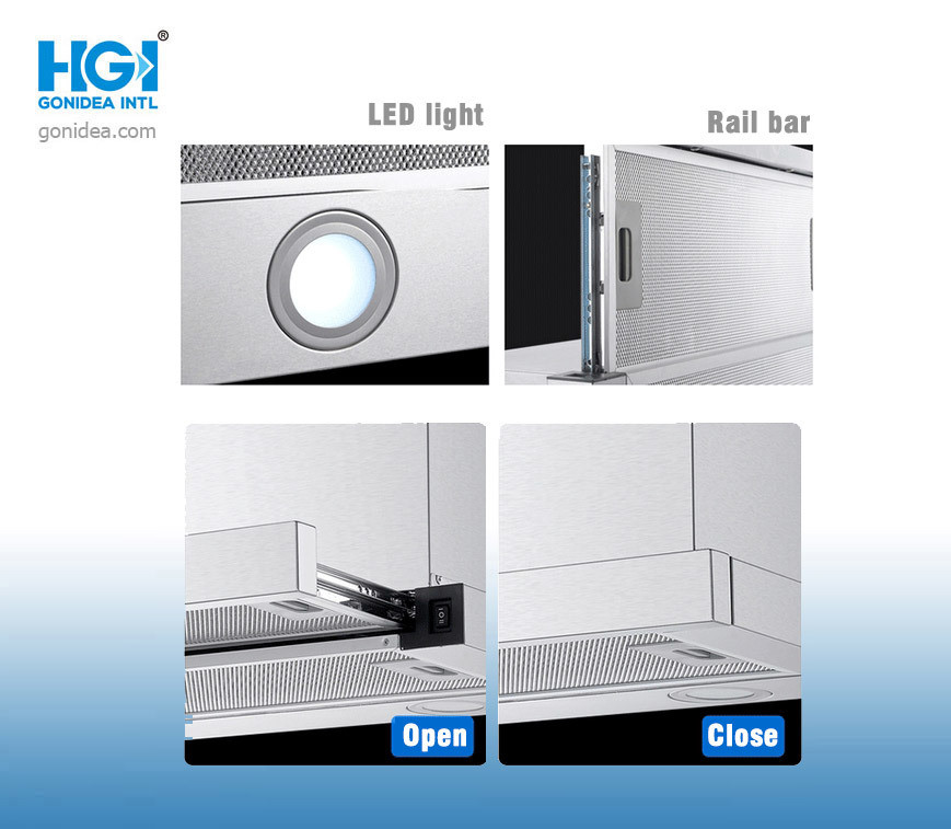 Under Counter Vent Stainless Steel Range Hood Cooking Appliances