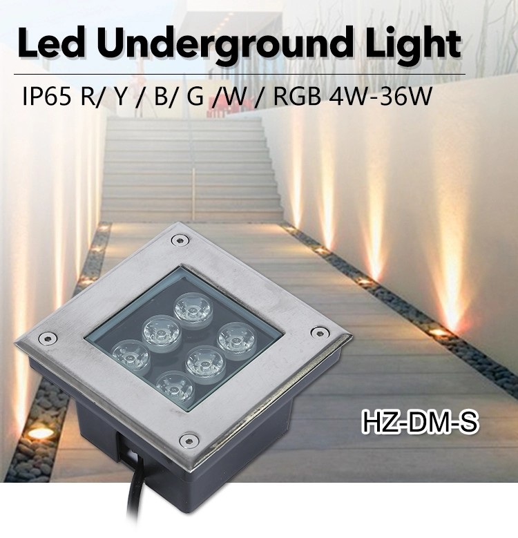 Ip68 24V Underwater LED Lights Stainless Steel Tempered Glass Material