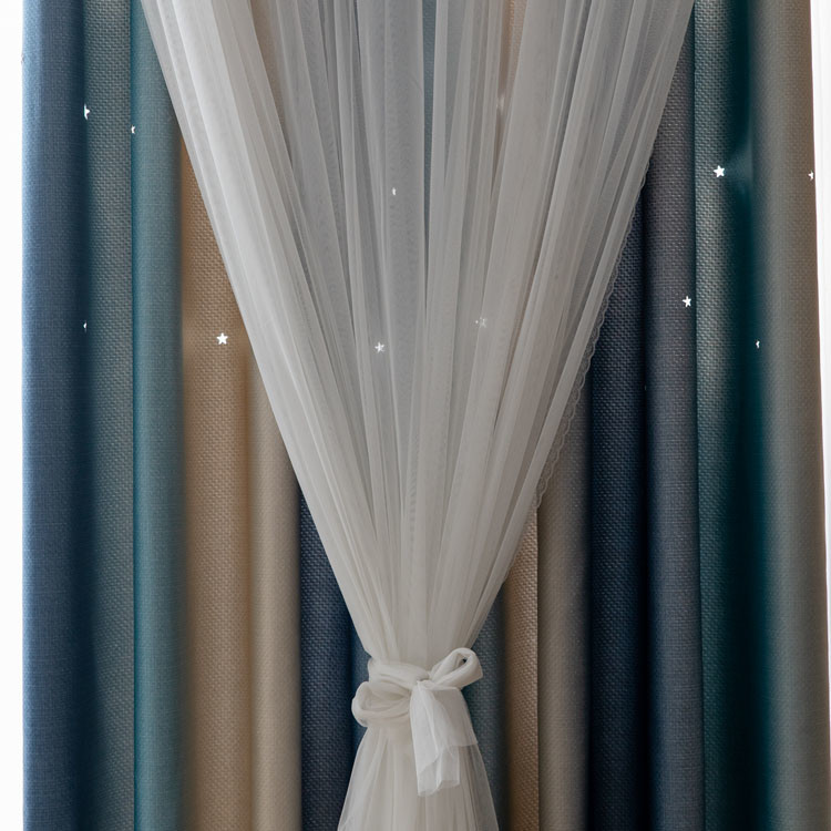 Jacquard Curtain Home Textile Fabric Solid Color Shower Curtain