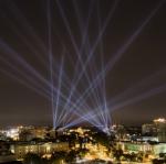 4000 Watt DMX Sky Cannon Searchlight Outdoor Waterproof CMY Mixing Discolor