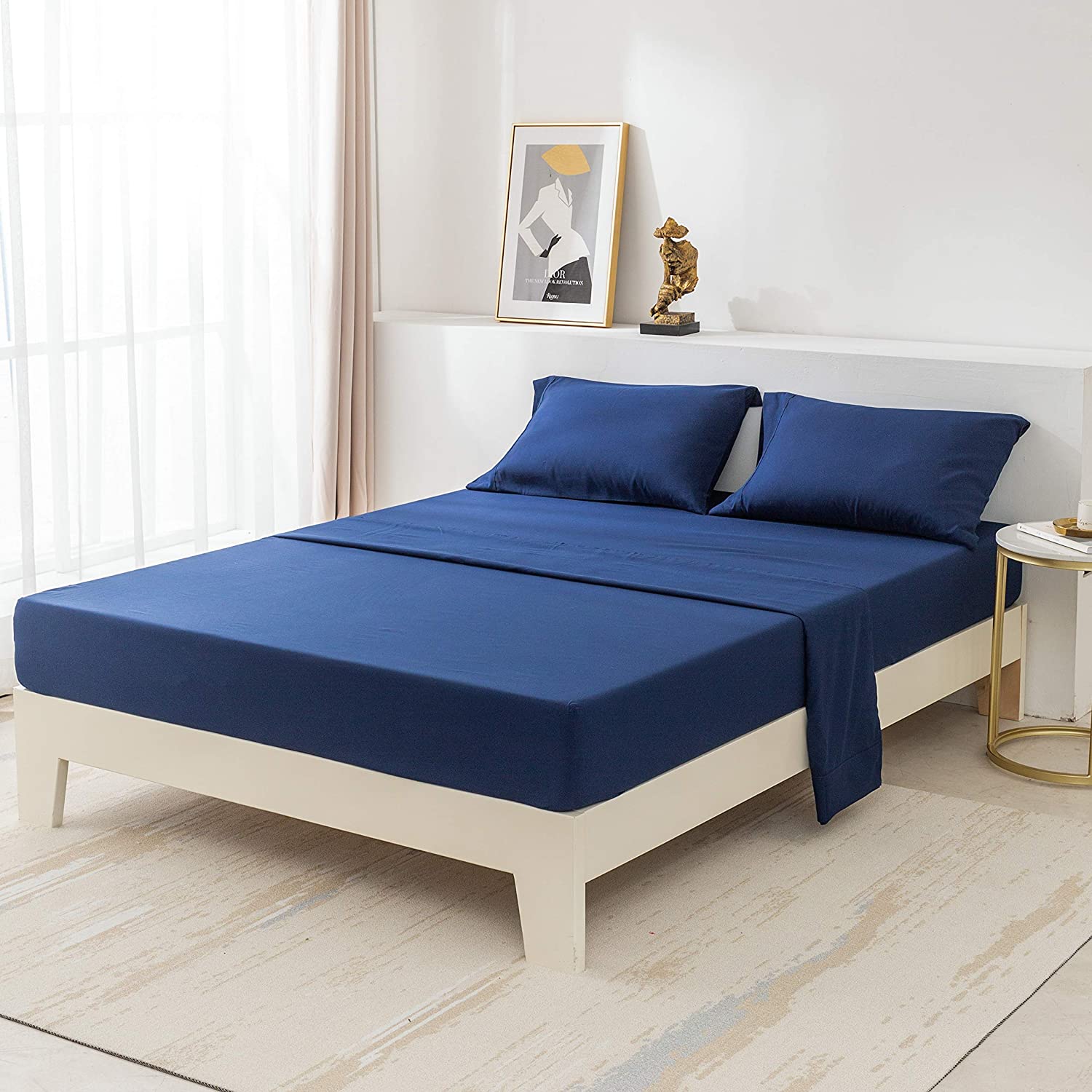 1800 Bedding Wrinkle Fade Stain Resistant Hypoallergenic Brushed Microfiber Sheet Set Perfect
