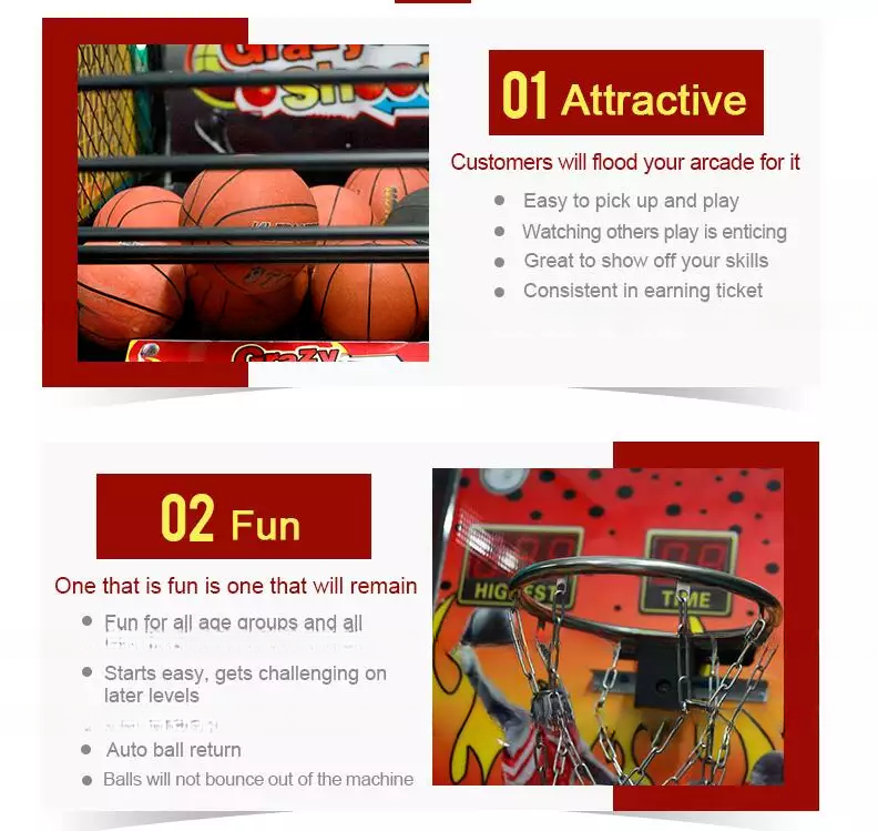 Dreamland Amusement Center Electronic Basketball Machine Coin Operated Street Basketball Arcade Game Machine