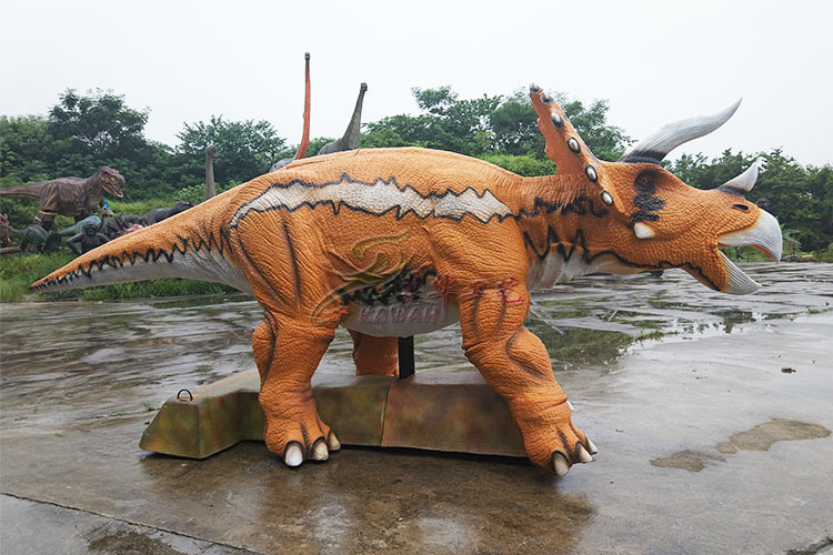Interactive Electric Realistic Dinosaur Model For Theme Park / Shopping Mall