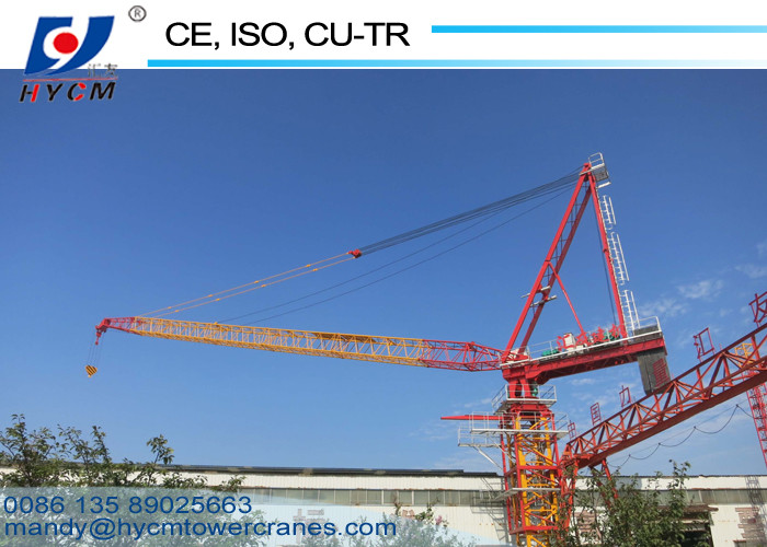 Design for Korean customers 25m Boom Length 6.0ton Max. Load Luffing Jib Tower Crane