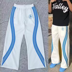 China Men's Custom Streetwear Striped Sweatpants 100% Cotton Wide Leg Flare Sweat Pant wholesale