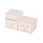 Customized White Candle Packaging Box Gold Hot Foil Stampping