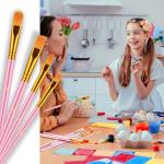 Cumtomized Pink Color Artist Paint Brush Set , Acrylic Oil Watercolor Paint