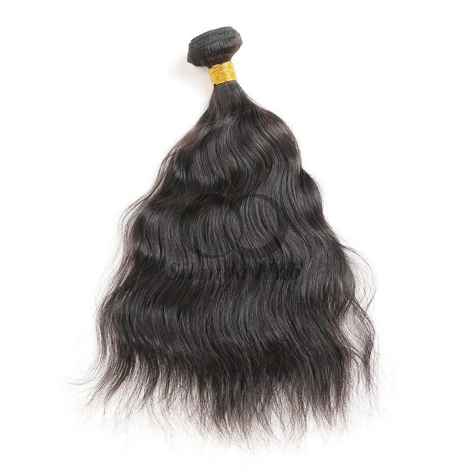 Natural Black Natural Wave Remy Human Hair Bundles Sew In Weave Bundles Brazilian Bundle Deals