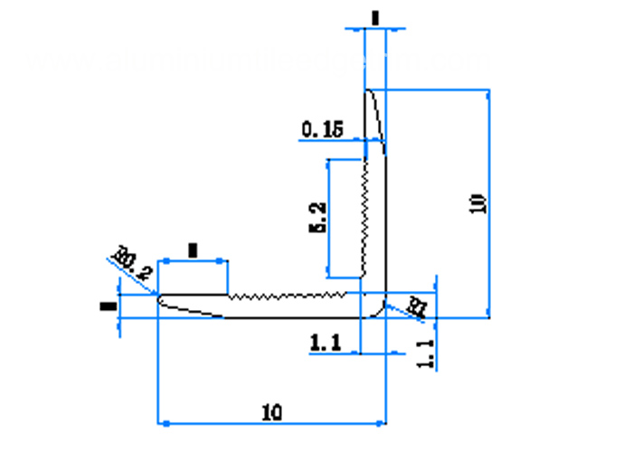 aluminium corner guard drawing
