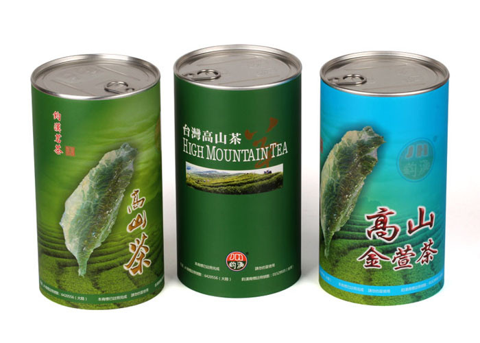 OEM Custom Airtight Tea Coffee Paper Canister Packaging Zip Top