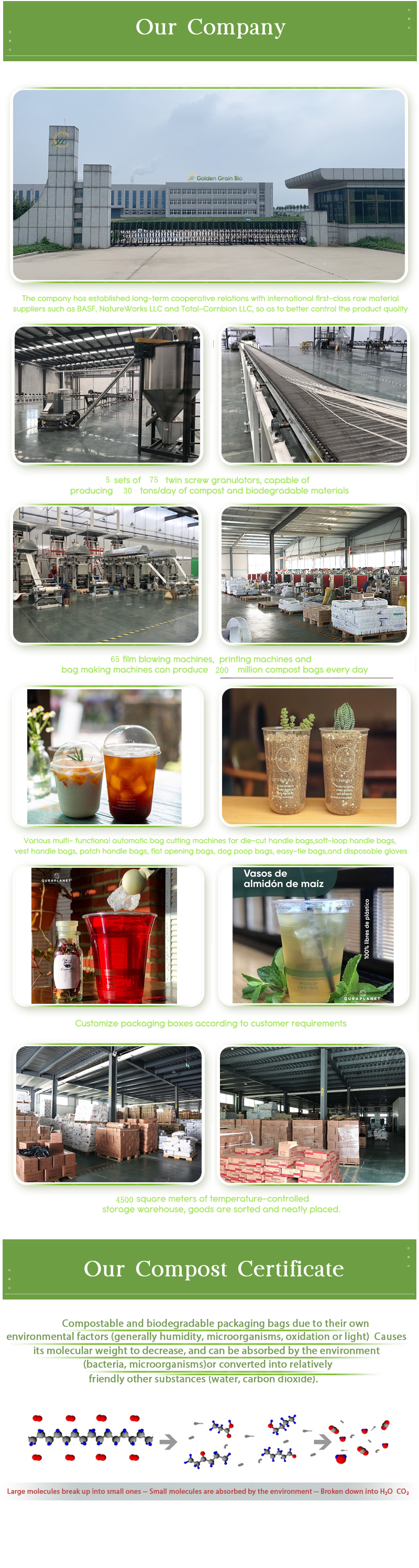 Disposable PLA 9 Oz Compostable Cups U Shaped Custom Printed