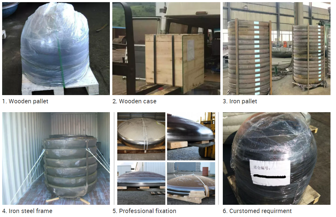 Equal Large Diameter Storage Torispherical Elliptical Dished Tank Heads For OBM