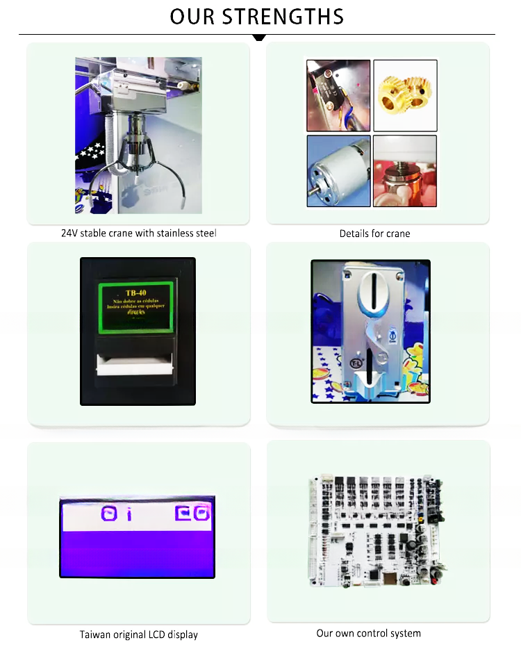 Factory cheap price arcade coin operated crazy toy 2 claw machine doll crane machine for sales