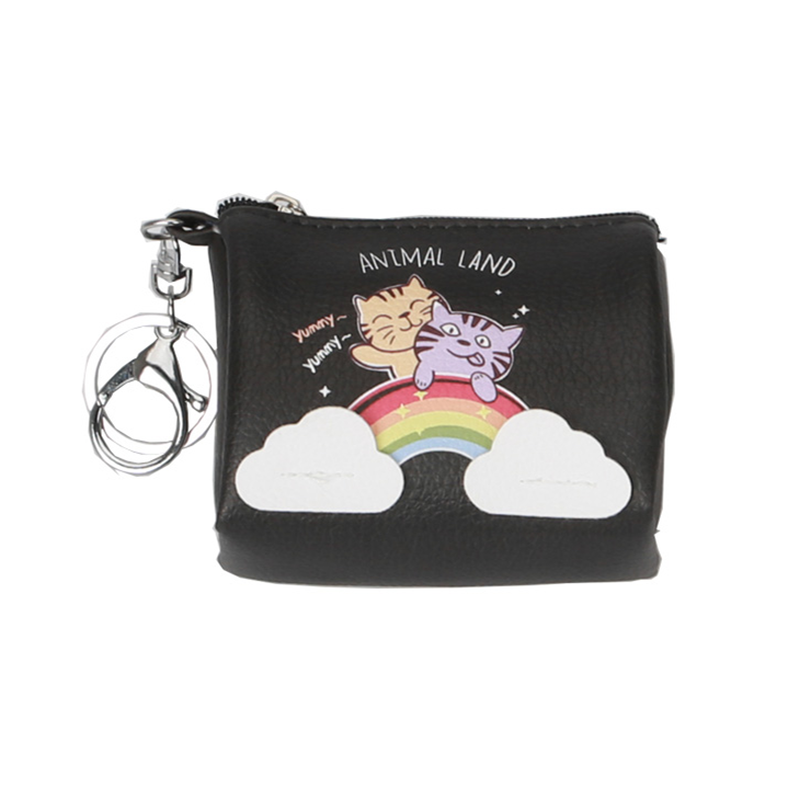 ISO9001 BM Zippered Coin Purse Mini Customized Pu Dismountaintable Strap