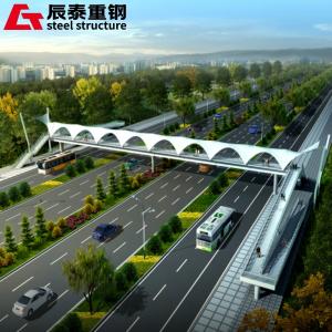 China Prefabricated Steel Pedestrian Bridges , Modern Truss Bridge Steel Structure wholesale