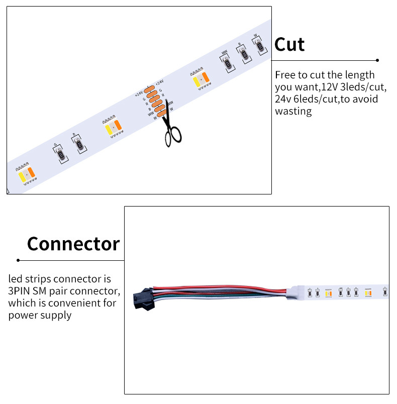 High CRI 80 2200-6500K Remote Control SMD 5050 LED Strip Light