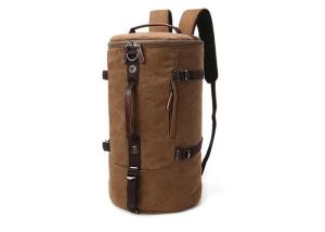 China Large Capacity Stylish Travel Backpacks , Canvas Bucket Shoulder Bag wholesale