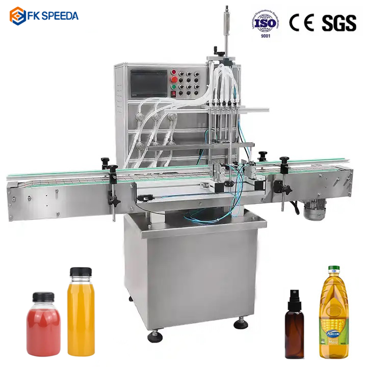 Automatic Magnetic Pump Liquid Filling Machine for Beer Juice Water Oil 1800mm 220V