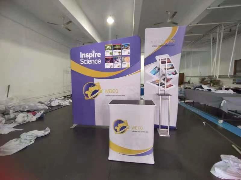 Portable Tension Fabric Modular Exhibition Display Booth Set Up For Exhibition 10ftX10ft