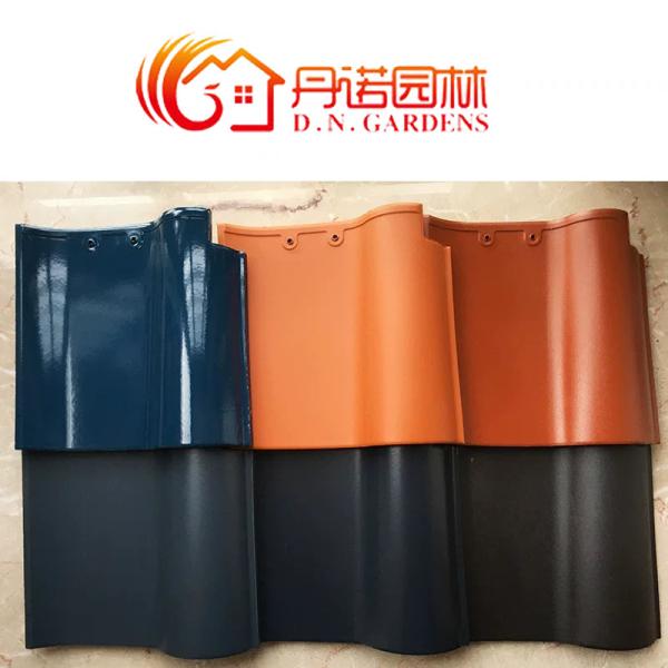 Eco-Friendly S-Curve Spanish Roof Tile Natural Finish Ceramic Energy-efficient