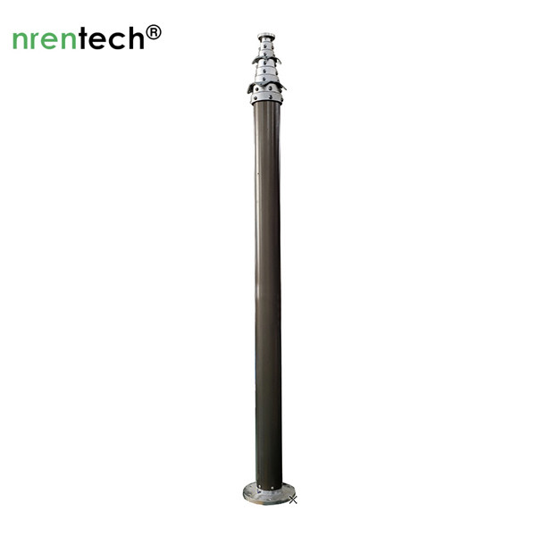 15m non-lockable pneumatic telescopic mast-30kg payloads/ light duty payloads telescopic mast/ antenna telescopic mast