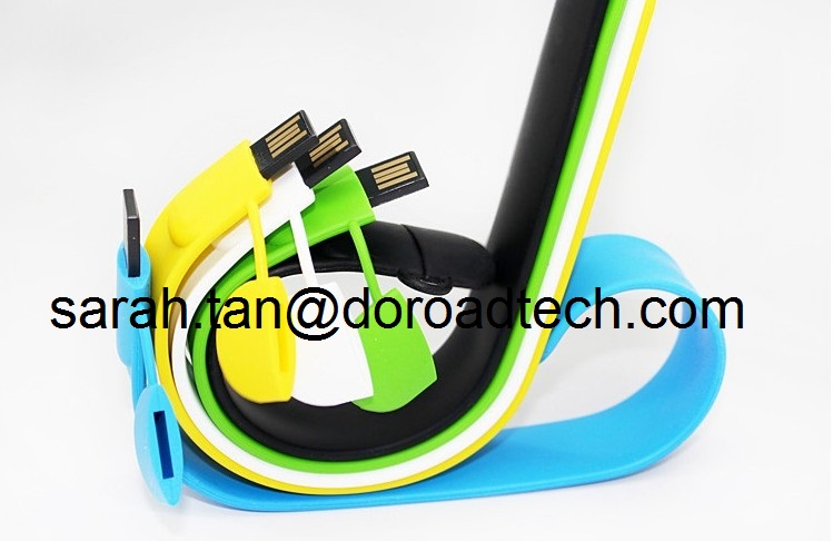 100% Real Capacity High Quality Silicone Wrist Band USB Flash Drives