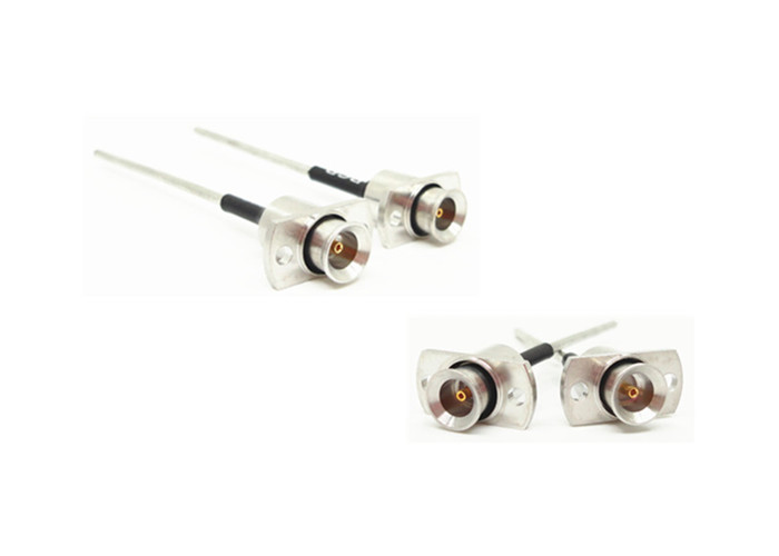 BMA Female 2 Holes Flange Mount RF Cable Assemblies for Cable .086