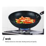 Black Flat Bottom Cooking Frying Non Stick Cast Iron Cooking Set