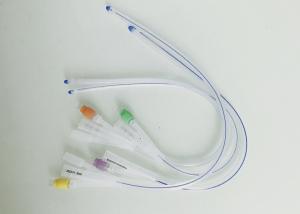 China Medical Silicone Material Double Balloon Foley Catheter 5 - 30ml Balloon Capacity on sale