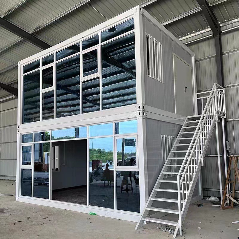 Modern Layout Water Proof Fire Proof Stable 20 40 ft Customized Sandwich Panel Prefab Detachable Container House For Construction Site