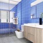 PVC Mosaic Tiles Design Wallpaper for Apartment Bathroom Decoration 3d Wall