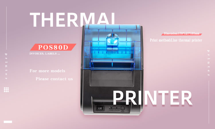 Stock High Speed Pos 80mm Desktop Receipt Printer Standard DC 9v-2a Adapter for Market
