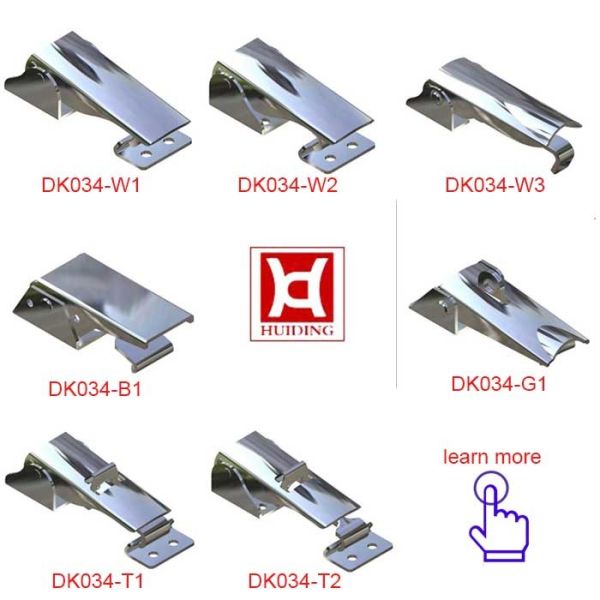 ISO9001 Rustproof Exposed Base Latch Adjustable Over Center Latches With Keyhole No Hook