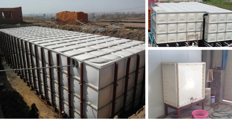 FRP Water Tank Water Storage Tank Pump System Panel Tank for Customized Requirements