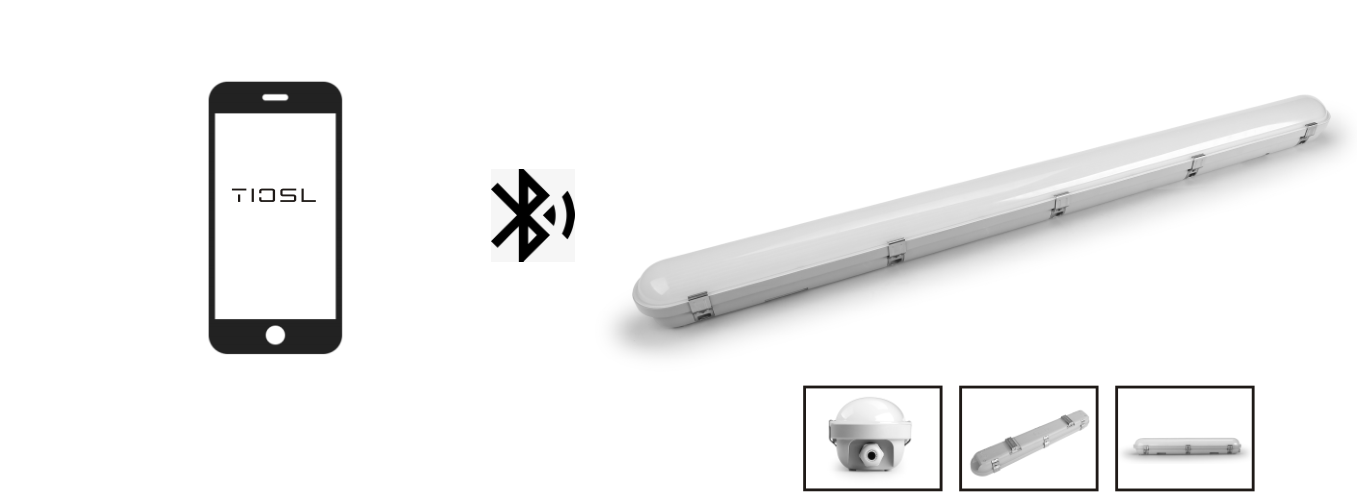 Ip65 Tri Proof Led Light Fixture , Microwave Sensor Led Batten 150cm