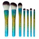 Luxury Wood Handle Vegan Synthetic Hair Gradient Makeup Brush Kits Private Label