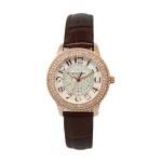 Jewelry Round Case Stainless Steel Bracelet Watches For Women , Steel Strap