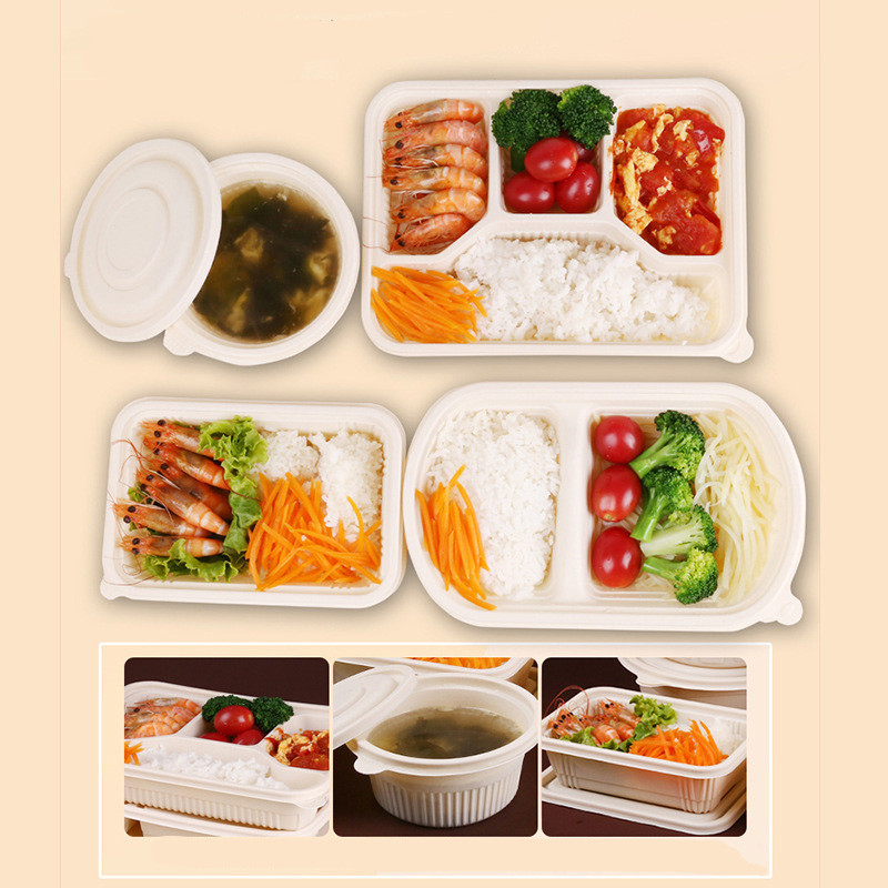 Custom PLA Disposable Divided Container 3 / 4 / 5 / 6 Compartment
