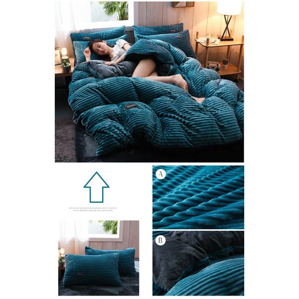 Customized Queen King Size Bed Sheet Quilt Cover Bedding Set in 4 Grade Color Fastness