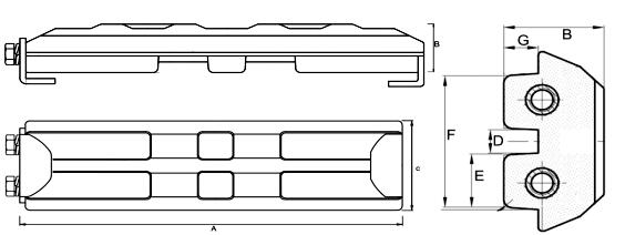 Rubber Crawler Track Rubber Track Pad/board Polyurethane Grousers Shoes for Excavators