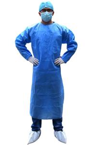 China Hospital Blue Sterile SMS Disposable Surgical Gown wholesale