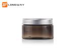 Plastic PET Cream Jar Amber Clear 20g with Aluminum Cap for Cosmetic Packaging