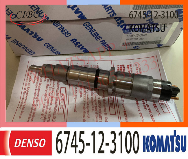6745-12-3100 KOMATSU Fuel Injectors 0445120236 PC300-8 PC300LC-8 D65EX-15E0 6D114