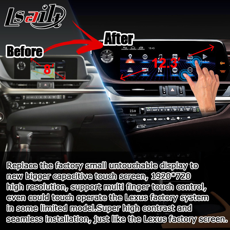 Lexus ES300h upgrade Touch Screen 12.3" Android Auto Carplay by Lsailt