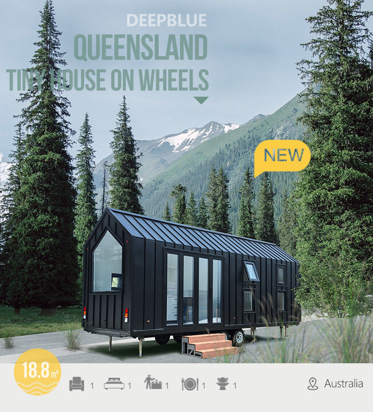 Australia Standard Tiny House On Wheels Luxury Portable Modular Prefabricated Trailer House