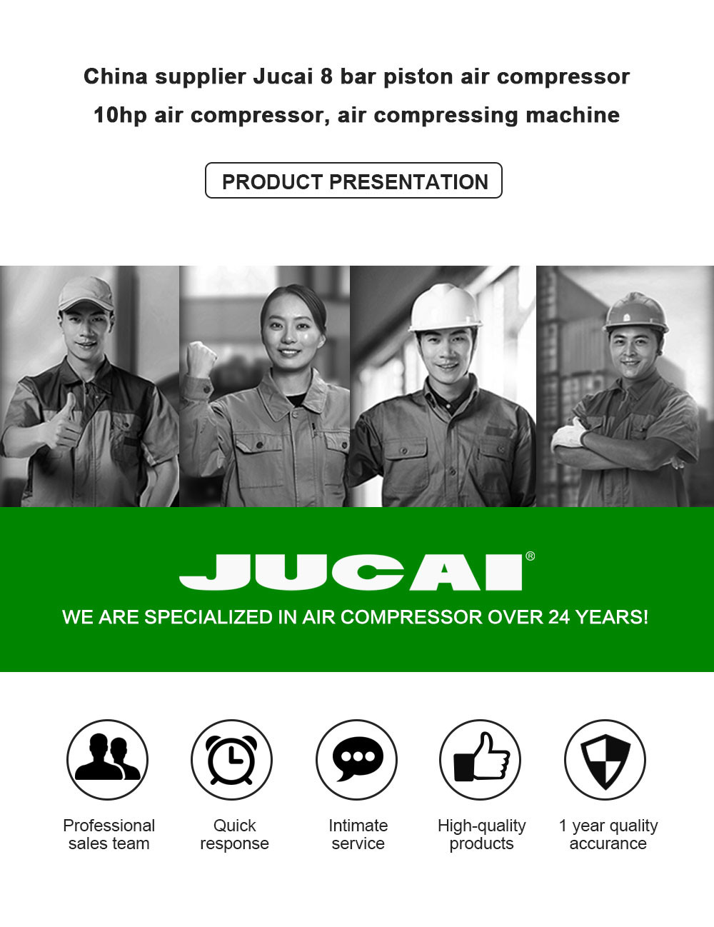 4hp 3kw 100L High Pressure Air Gas Piston Reciprocating Compressor